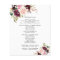 Burgundy Blush Pink Gold Floral Wedding Programs