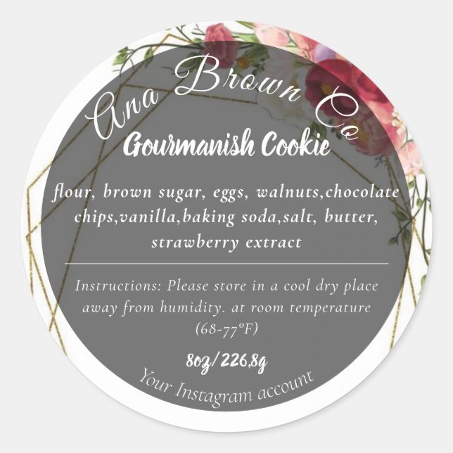 Burgundy Blush Product Label (Front)