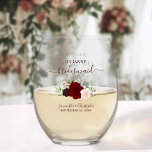 Burgundy Blush Roses Bridesmaid Maid of Honour Gif<br><div class="desc">This set is the perfect choice for thanking the bridesmaids and maid of honour at your wedding. The beautiful boho chic design features a cluster of hand painted watercolor roses in shades of burgundy, red and blush pink, along with eucalyptus sprigs and garden greenery. Her name & title appears in...</div>