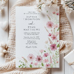 Burgundy Blush Wildflower Floral Wedding Invitation<br><div class="desc">This watercolor burgundy and blush wildflower wedding invitation features soft, romantic florals in dusty pink, deep burgundy, and muted greenery. Designed with a light, airy layout, this elegant floral invitation is perfect for garden weddings, rustic weddings, boho weddings, and outdoor wedding celebrations. The hand-painted wildflowers create a natural, organic look,...</div>