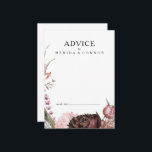 Burgundy Boho Floral Wedding Advice Card<br><div class="desc">This burgundy boho floral wedding advice card is perfect for your elegant bohemian summer wedding. With modern dusty rose watercolor flowers,  dark greenery,  including touches of peony,  butterfly,  and blush pink,  it's sure to complete the look you desire.</div>