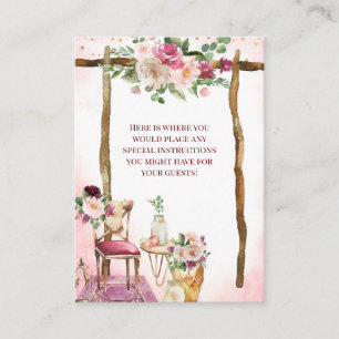 Burgundy Boho Watercolor Arch Enclosure Card