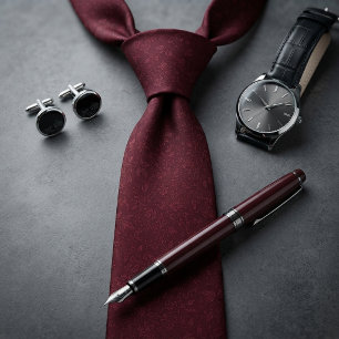 Burgundy Botanical Floral Jacquard Wedding Tie