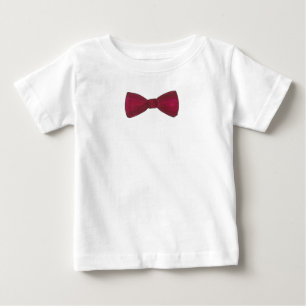 Burgundy Bow Tie Bowtie Wedding Prom Baby Tee