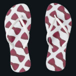 Burgundy Bow Tie Bowtie Wedding Prom Flip Flops<br><div class="desc">Features an original marker illustration of a burgundy bow tie. Perfect for weddings,  engagements,  proms,  anniversaries,  and other celebrations.

Designer is available to create and upload custom designs to match the colours and themes of your wedding or event--click "Ask this Designer" to begin the design process!</div>