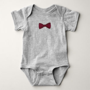 Burgundy Bow Tie Wedding Prom Bowtie Ring Bearer Baby Bodysuit
