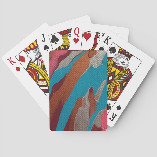 Burgundy Bronze Playing Cards (Back)