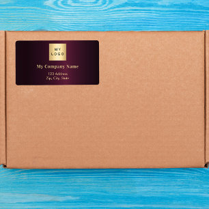 Burgundy business logo return address shipping