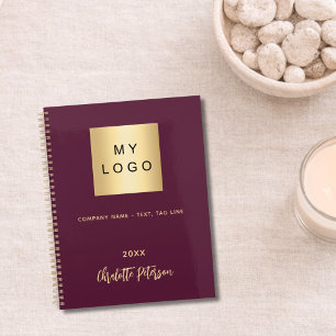 Burgundy Business logo signature 2026 Planner