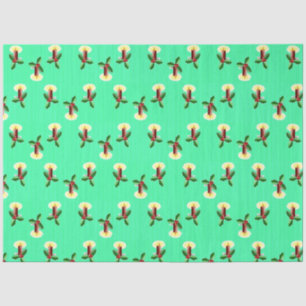 Burgundy candle with Xmas holly Tissue Paper