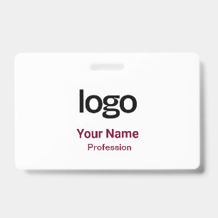 Burgundy cherry wine red Name Tags Badges ID Badge
