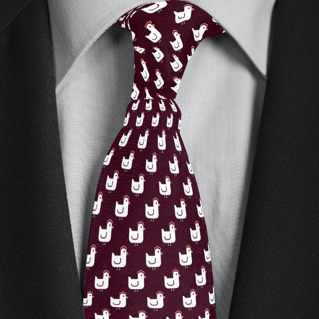 Burgundy Chicken Farmer Tie (Creator Uploaded)