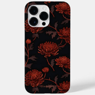 Burgundy Chrysanthemum Floral Botanical Name Case-Mate iPhone 14 Pro Max Case