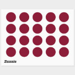 Burgundy Classic Round Sticker<br><div class="desc">Burgundy is a deep, rich color that blends dark red with undertones of purple and sometimes brown. It is often described as sophisticated, luxurious, and warm, similar to the color of red wine from the Burgundy region of France. Characteristics Hue: A purplish-red or reddish-purple that is darker and warmer than...</div>