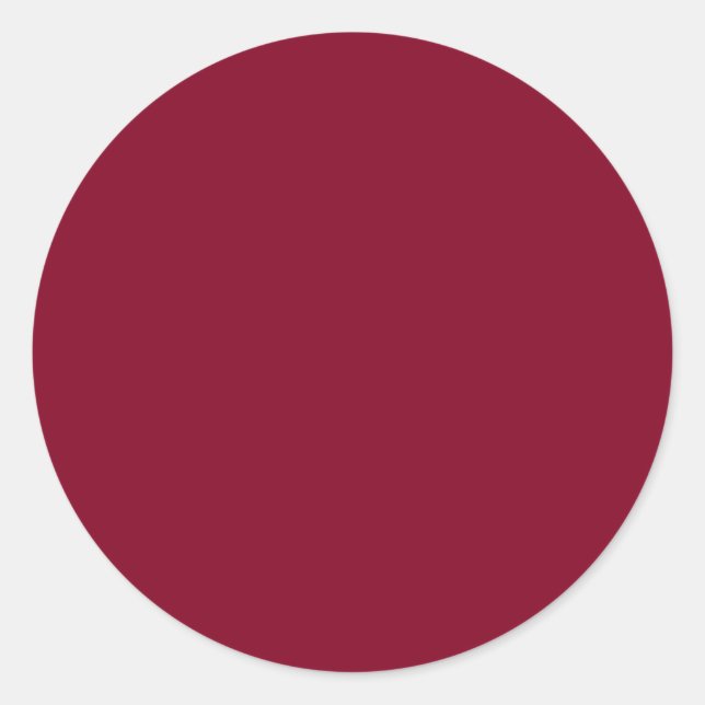 Burgundy Classic Round Sticker (Front)