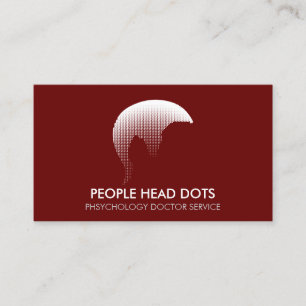 Burgundy Clinical Psychology Doctor Business Card