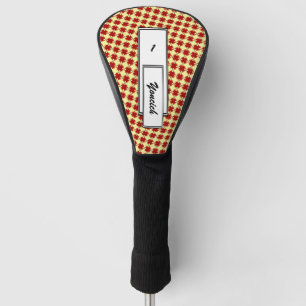 Burgundy Clover Ribbon by Kenneth Yoncich Golf Head Cover