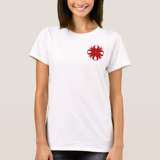 Burgundy Clover Ribbon by Kenneth Yoncich T-Shirt