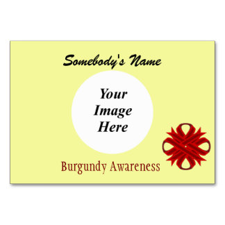 Burgundy Clover Ribbon Template by Kenneth Yoncich Table Number