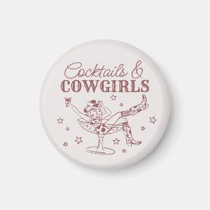 Burgundy Cocktails and Cowgirl Bachelorette Favour Magnet