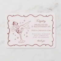 Burgundy Cocktails and Cowgirls Registry Insert