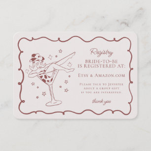 Burgundy Cocktails and Cowgirls Registry Insert