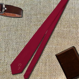 Burgundy color   - your monograms tie