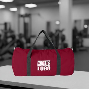 burgundy colour- add logo duffle bag