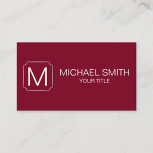 Burgundy colour background business card