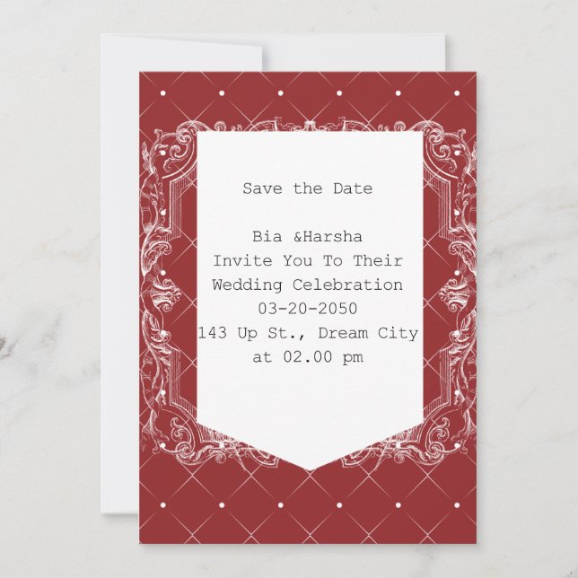 Burgundy Colour Card (Front)