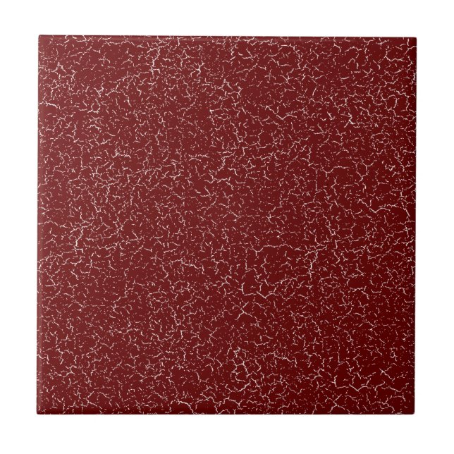 Burgundy Crackle Glaze Solid Color Tile (Front)