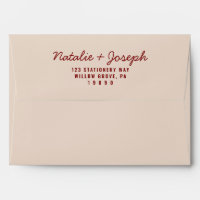 Burgundy Cream Hand Written Whimsical Wedding