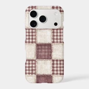 Burgundy Cream Plaid Stripes