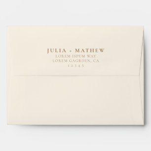Burgundy crimson red floral Wedding Return address Envelope