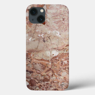 Burgundy Crimson Stoney Pebble Marble finish iPhone 13 Case