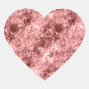 Burgundy Crumpled Texture Heart Sticker