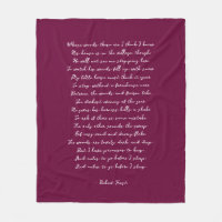 Burgundy Custom Poem Song Lyric Quote