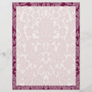 Burgundy Damask Border