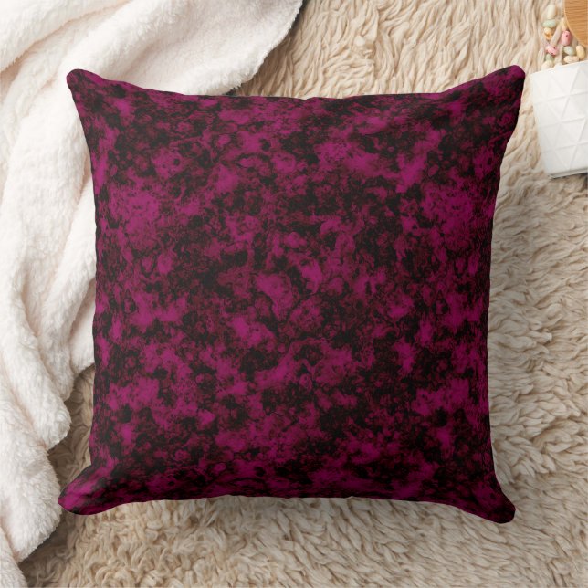 Burgundy dark marble with dark veins cushion (Blanket)