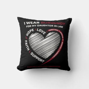 Burgundy Daughter In Law Multiple Myeloma Cushion