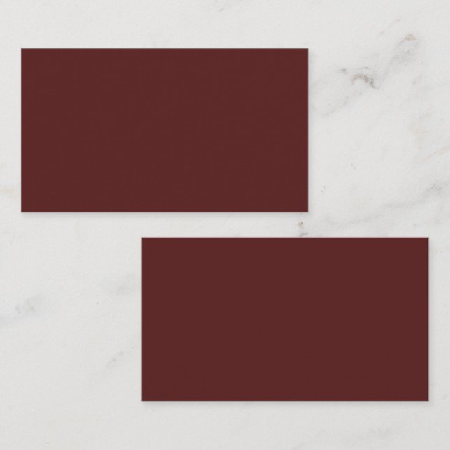 Burgundy Deep Red Custom Branded Enclosure Card (Front/Back)