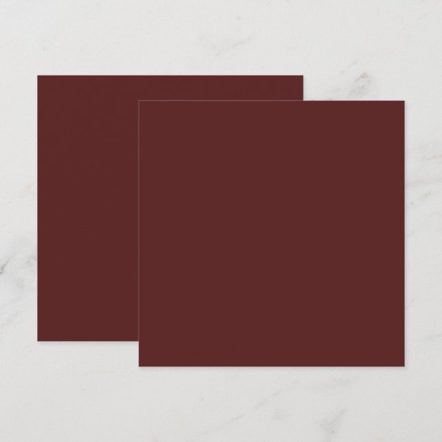 Burgundy Deep Red Custom Branded Thank You Card (Front/Back)
