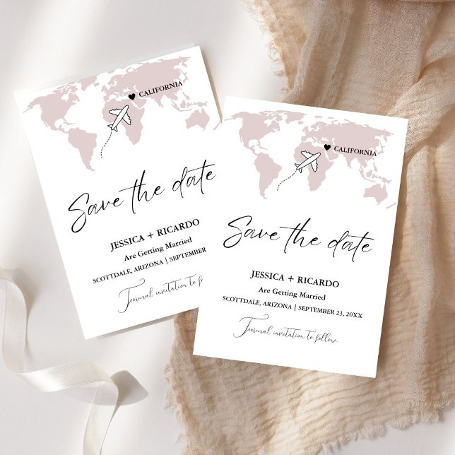 Burgundy Destination Wedding Save the date (Creator Uploaded)