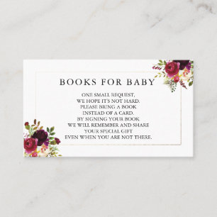 Burgundy Diaper Raffler Business Card