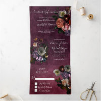 Burgundy Dutch Master Floral Dark & Moody Wedding