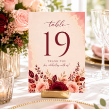 Burgundy Elegance Blush Floral Wedding