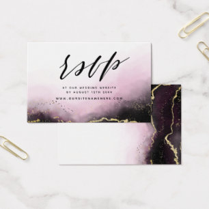 Burgundy Ethereal Mist Website RSVP Insert Cards
