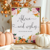 Burgundy fall advice and wishes for Newlyweds