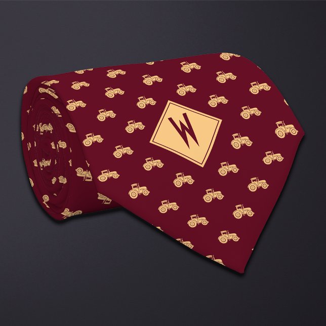 Burgundy Farmer Tractor Tie (Creator Uploaded)