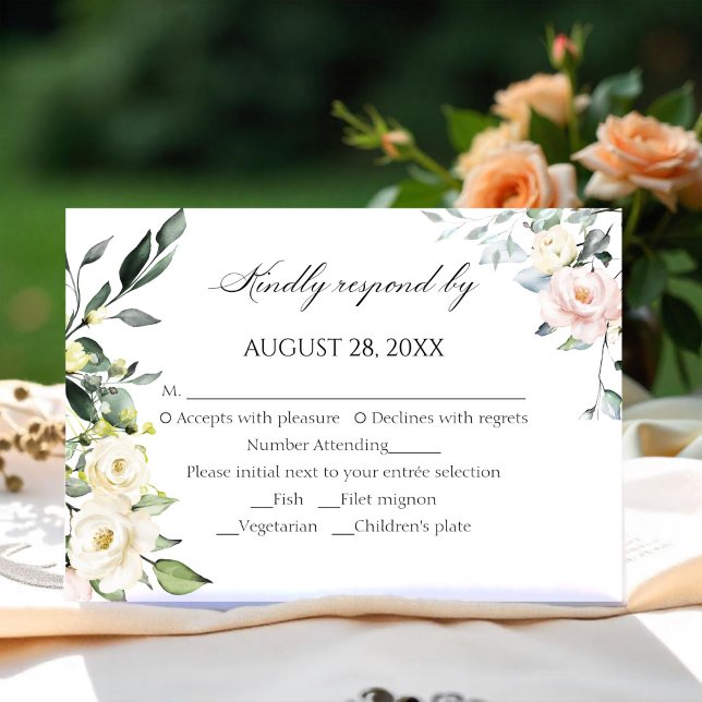 Burgundy Floral Autumn Arch Wedding RSVP Cards (Creator Uploaded)